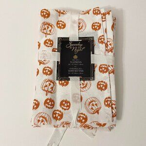 Spooky Night Set of 4 Napkins Halloween Pumpkins